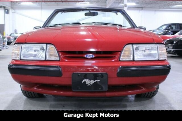 1989 Red Ford Mustang Convertible