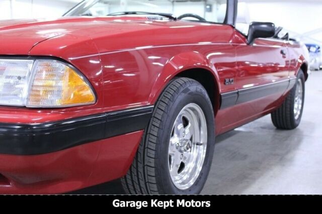 1989 Red Ford Mustang Convertible
