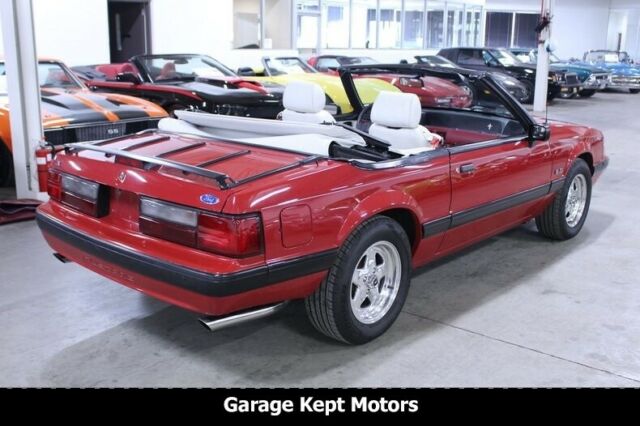 1989 Red Ford Mustang Convertible