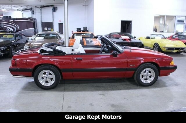 1989 Red Ford Mustang Convertible