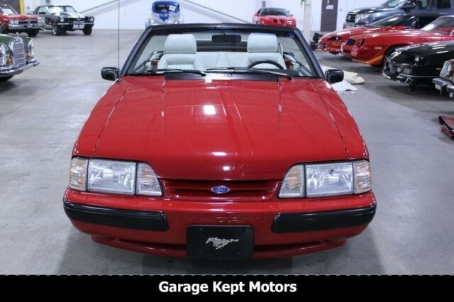 1989 Red Ford Mustang Convertible