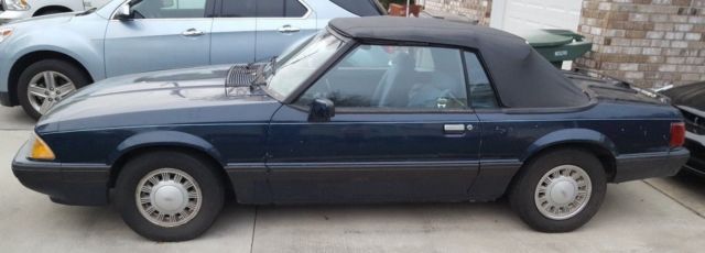 1989 Blue Ford Mustang Convertible