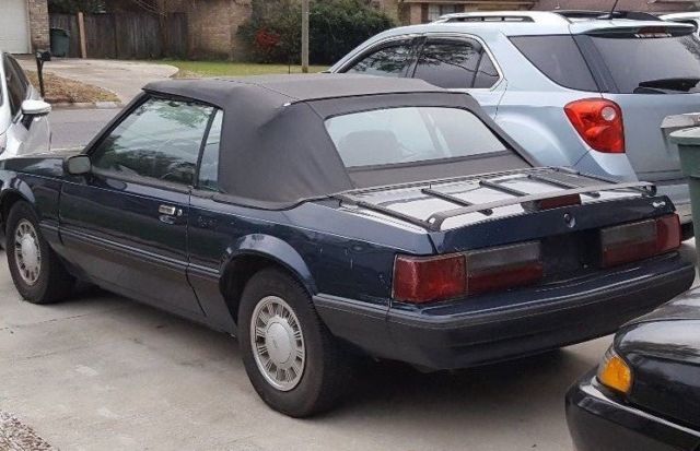 1989 Blue Ford Mustang Convertible