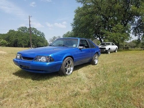 1989 Blue Ford Mustang