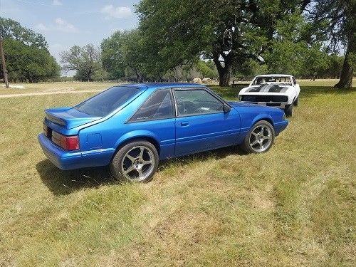 1989 Blue Ford Mustang