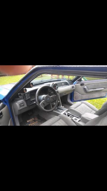 1989 Blue Ford Mustang Hatchback
