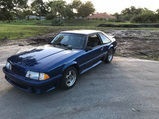 1989 Blue Ford Mustang Coupe