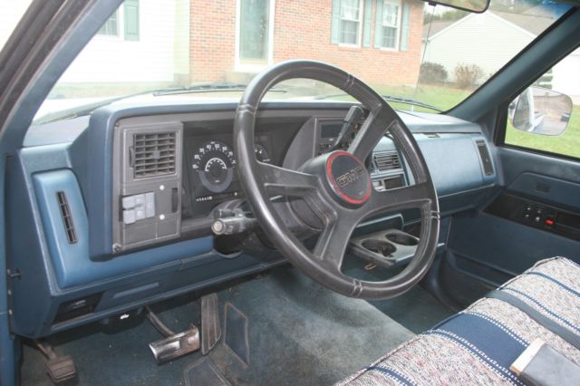 1989 Blue/WHITE GMC Sierra 1500 Standard Cab Pickup