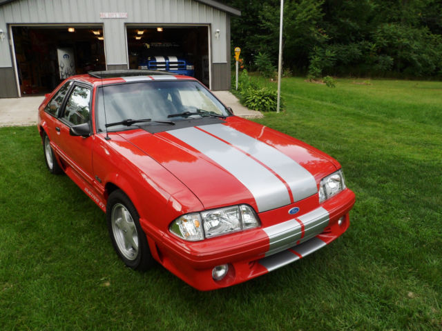 1989 Red Ford Mustang Coupe