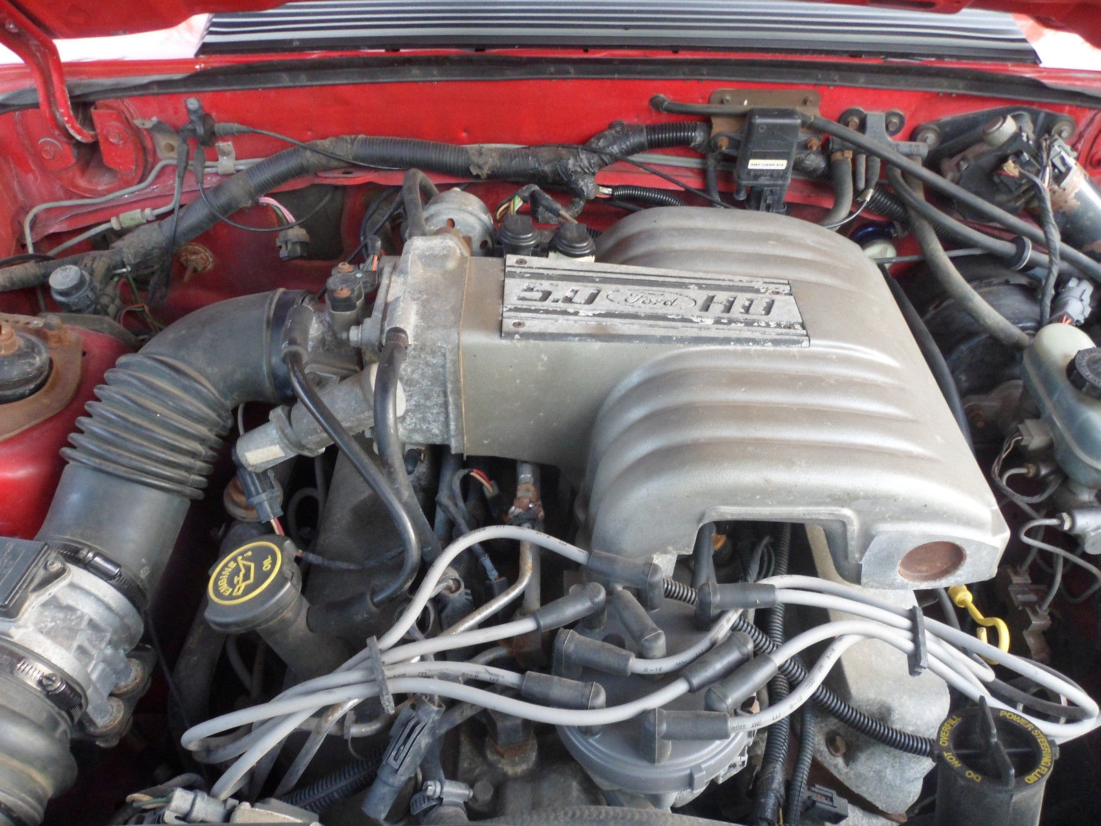 1989 Red Ford Mustang Coupe