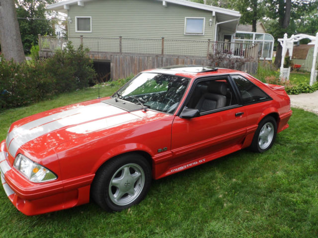 1989 Red Ford Mustang Coupe