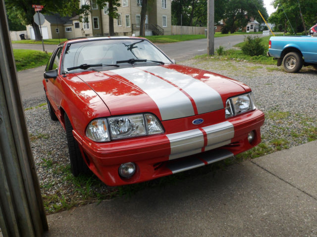 1989 Red Ford Mustang Coupe