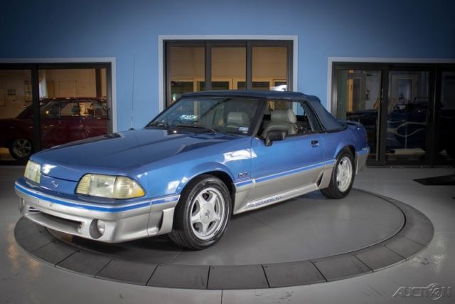 1989 Blue Ford Mustang