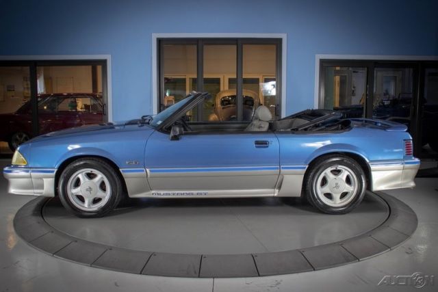 1989 Blue Ford Mustang