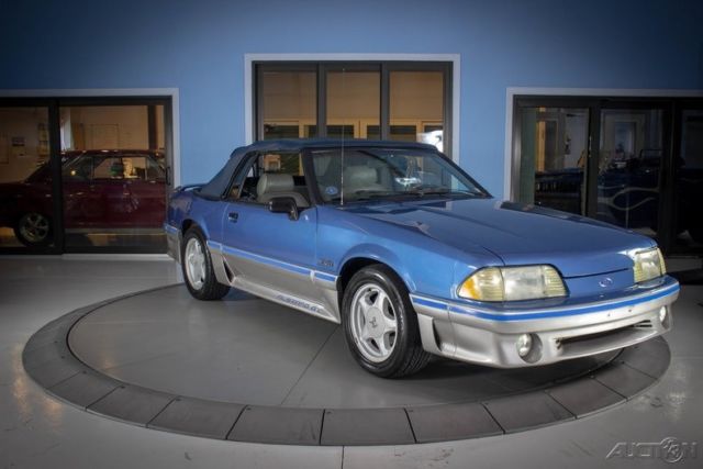 1989 Blue Ford Mustang