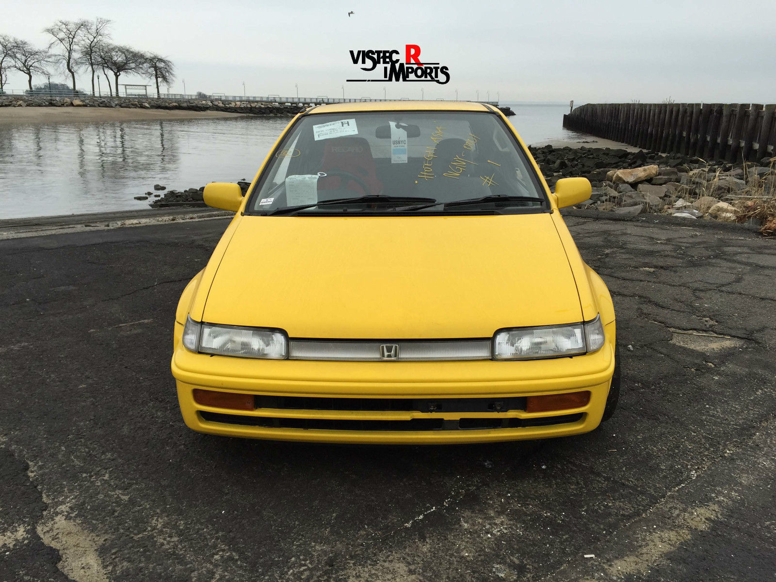 1989 Yellow Honda Civic Hatchback