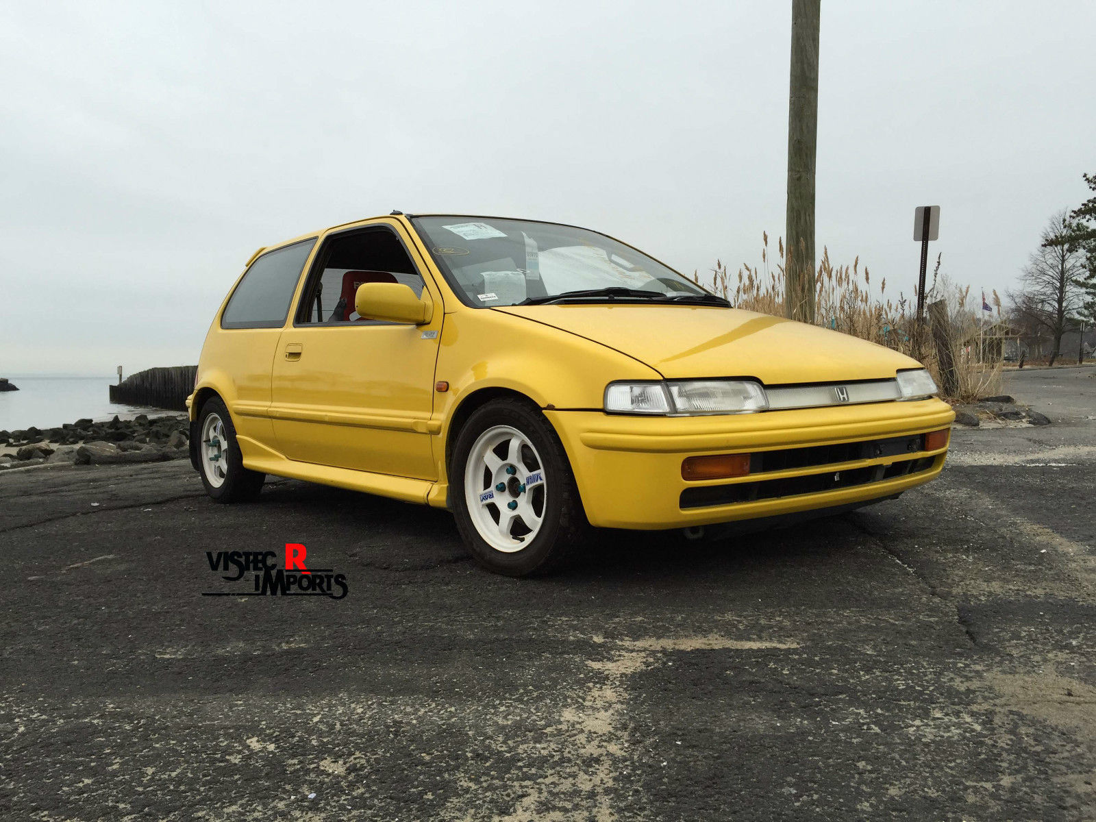 1989 Yellow Honda Civic Hatchback