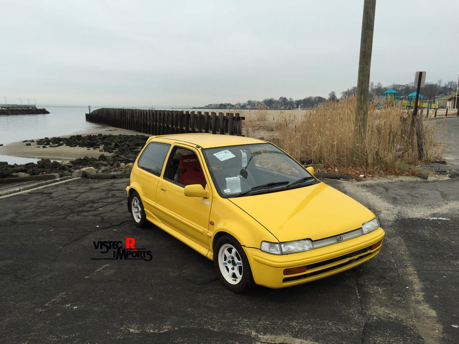 1989 Yellow Honda Civic Hatchback
