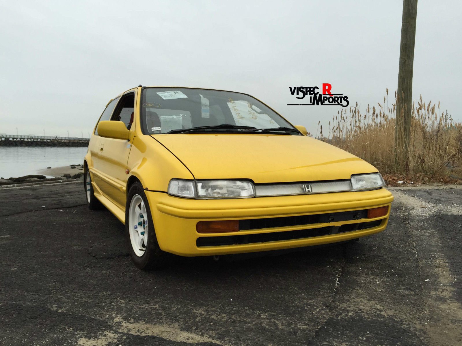 1989 Yellow Honda Civic Hatchback