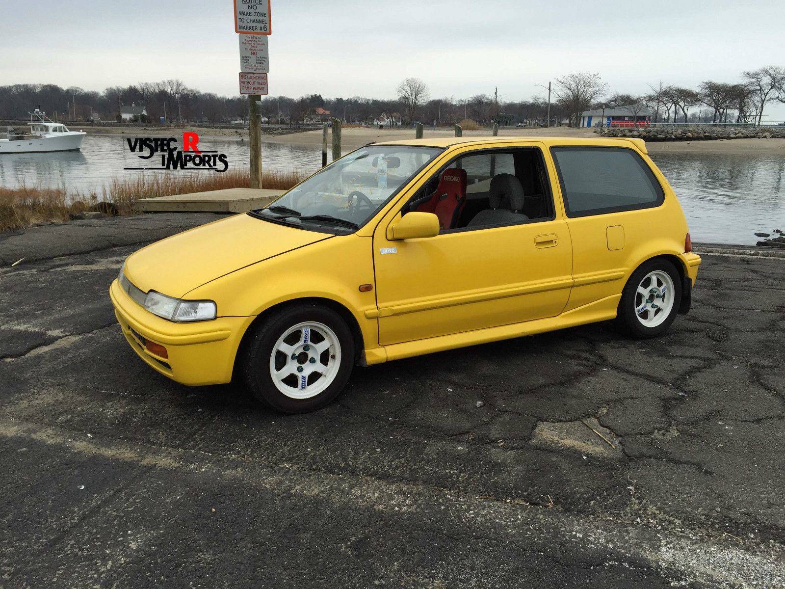 1989 Yellow Honda Civic Hatchback