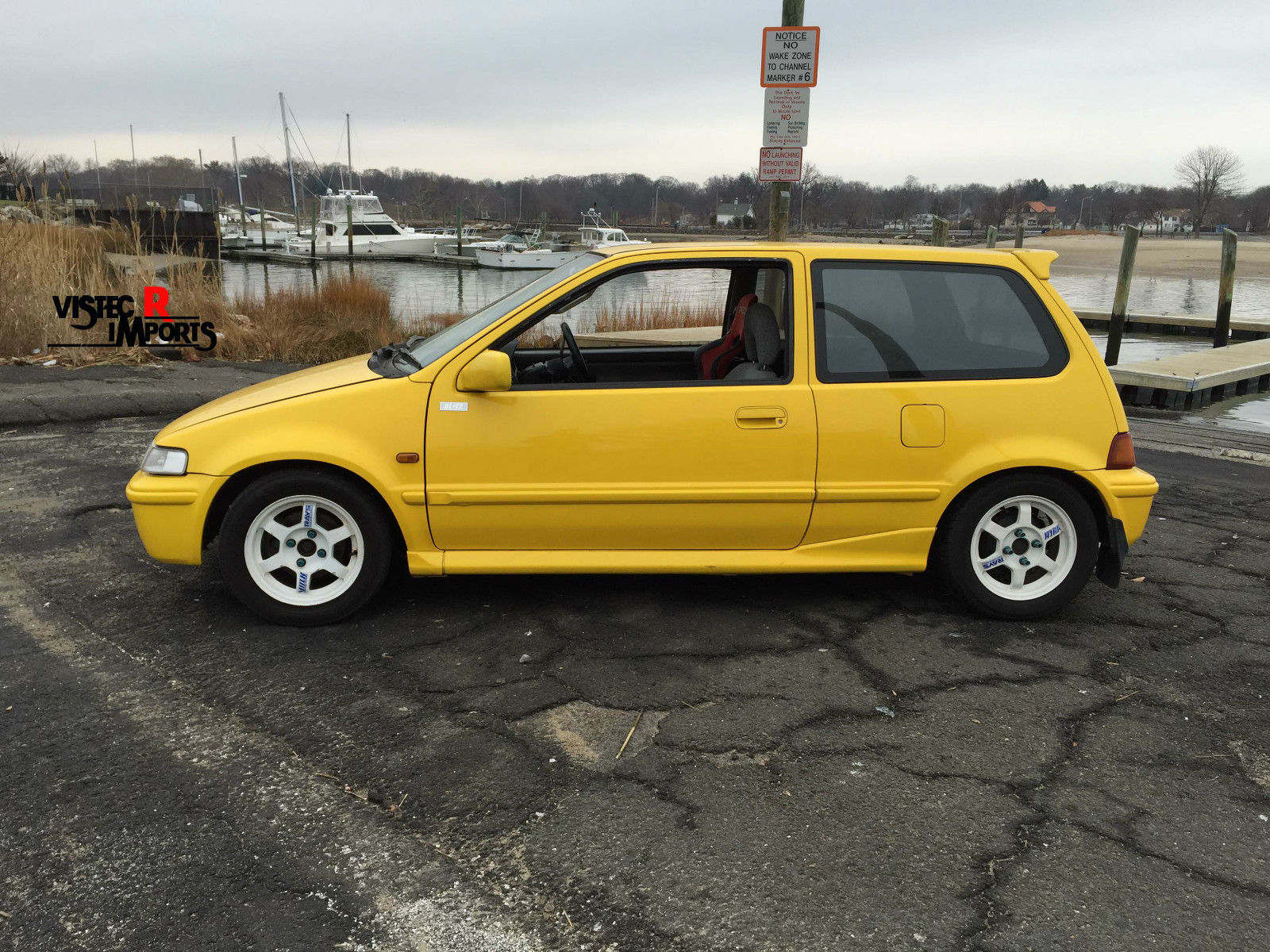 1989 Yellow Honda Civic Hatchback