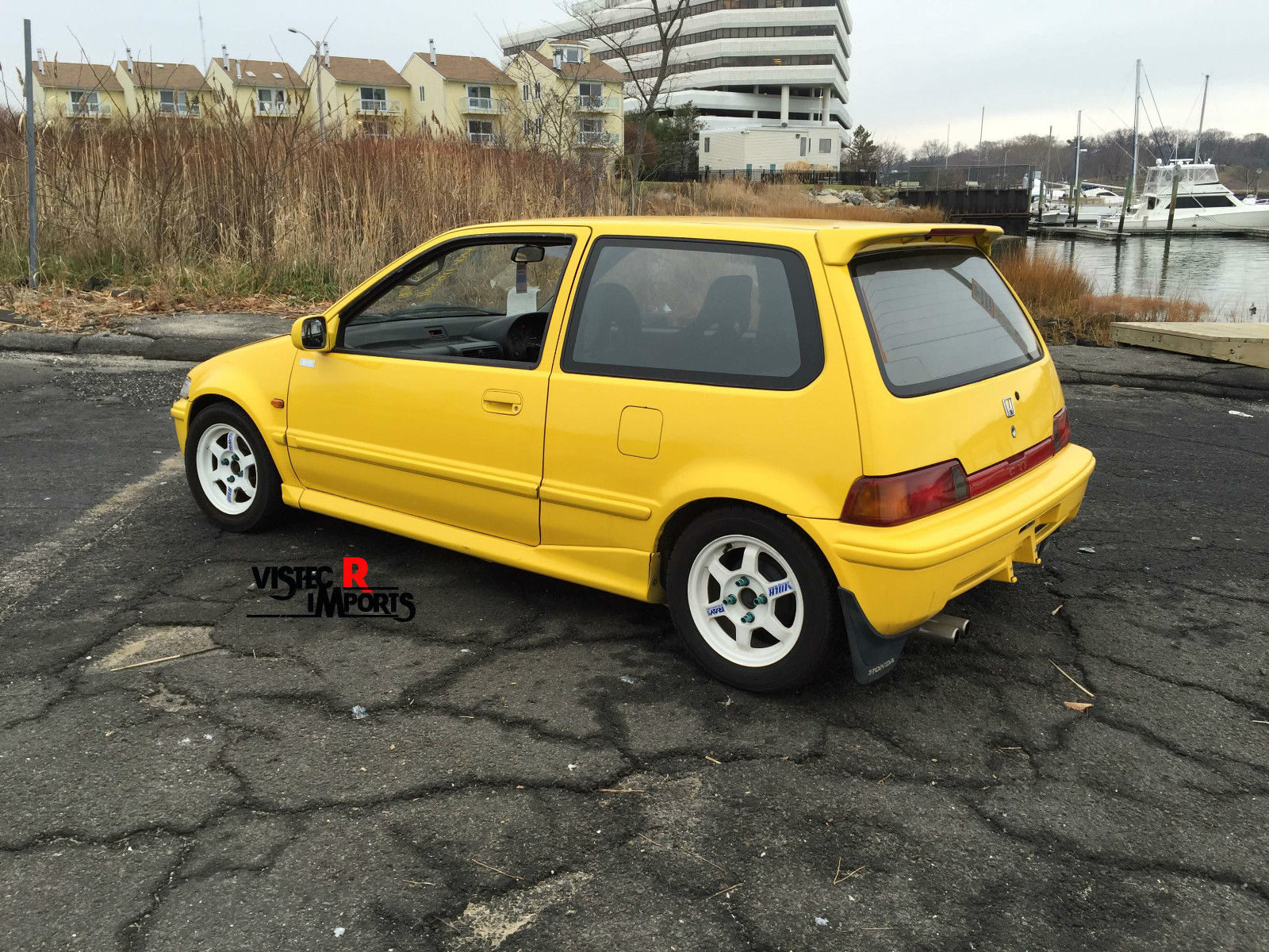 1989 Yellow Honda Civic Hatchback