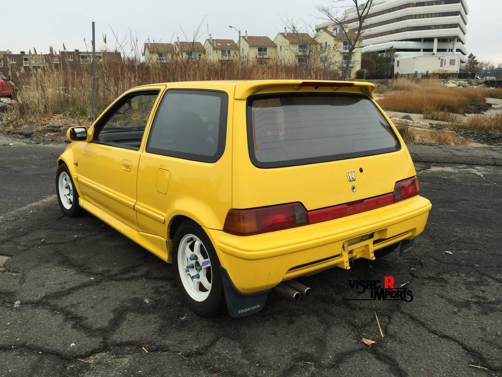 1989 Yellow Honda Civic Hatchback