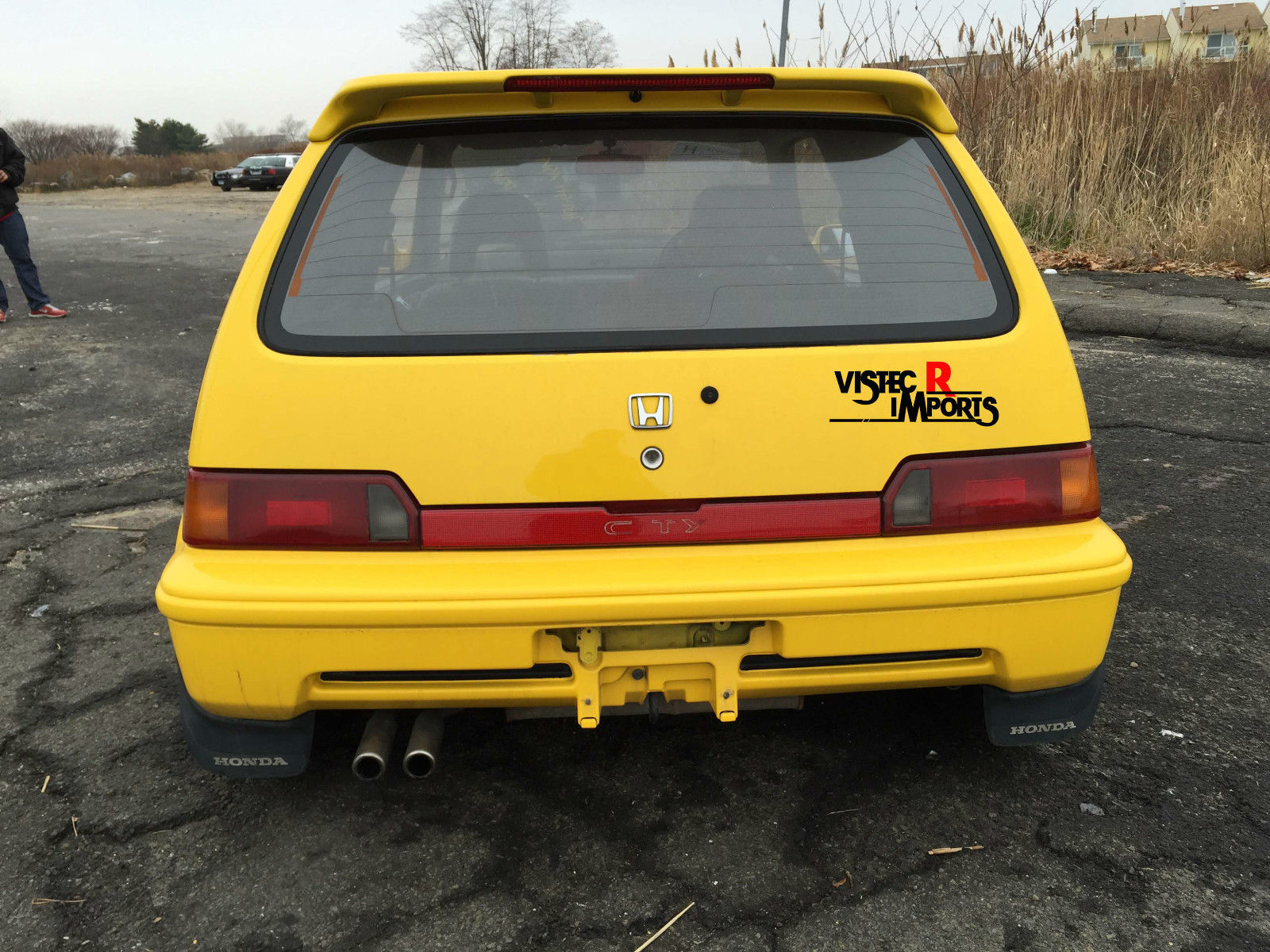 1989 Yellow Honda Civic Hatchback