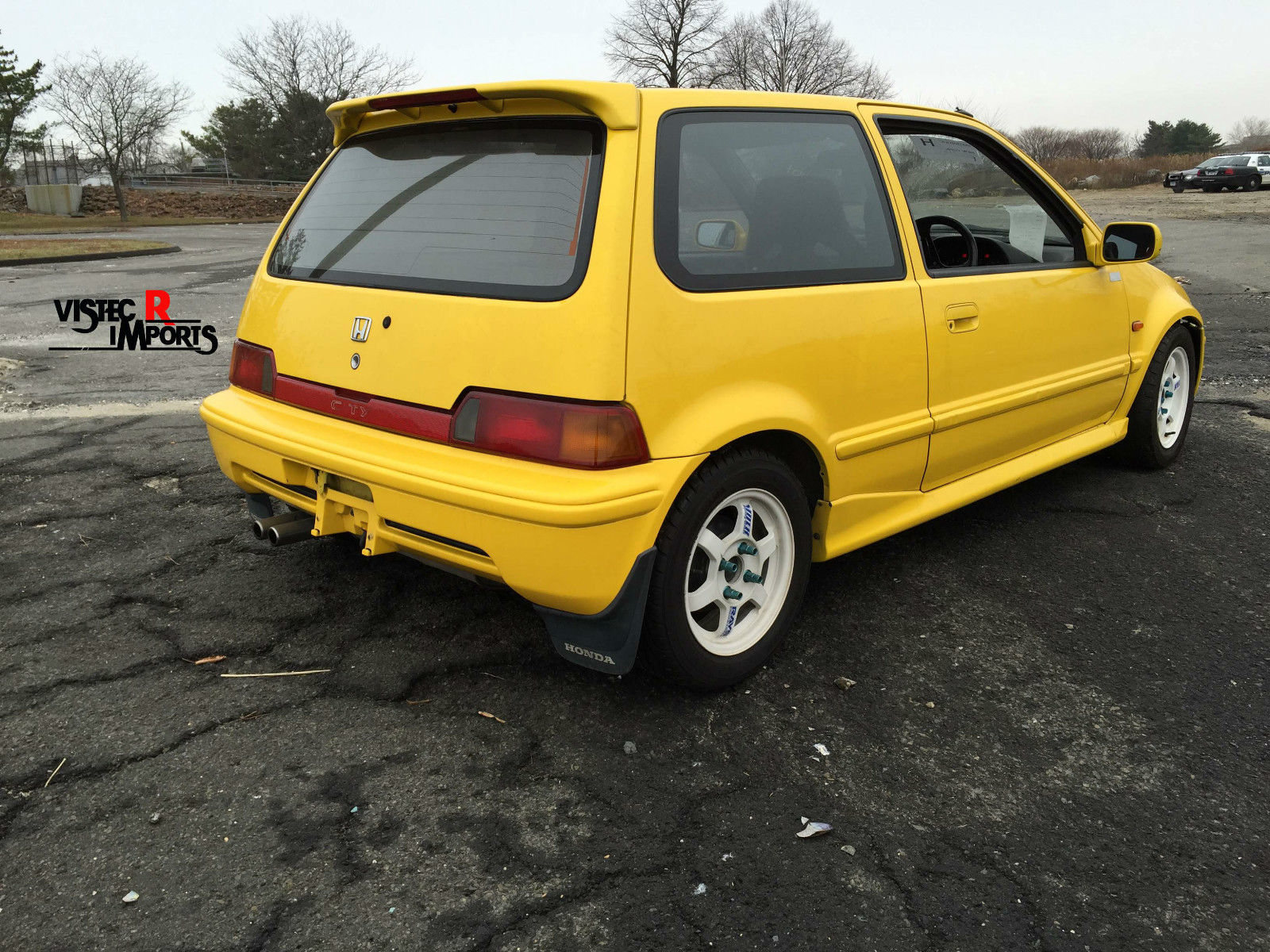1989 Yellow Honda Civic Hatchback