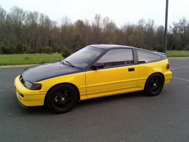 1989 Yellow Honda CRX Hatchback