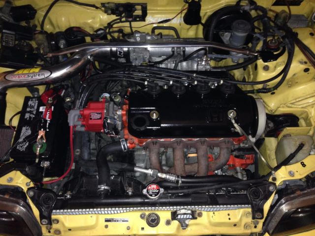 1989 Yellow Honda CRX Hatchback