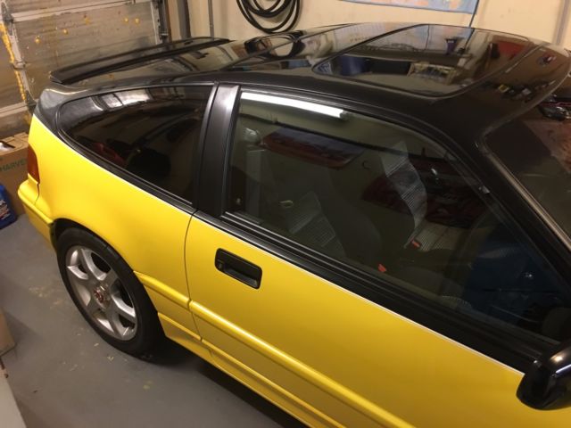1989 Yellow Honda CRX Hatchback
