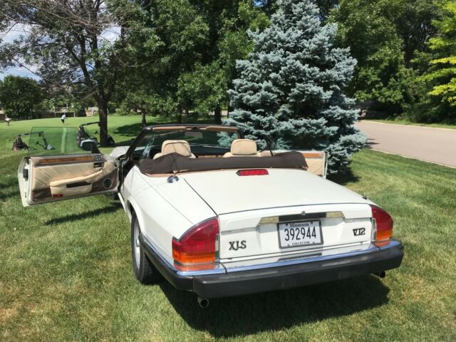1989 Tan/White Jaguar XJS Convertible