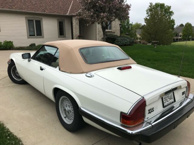 1989 Tan/White Jaguar XJS Convertible