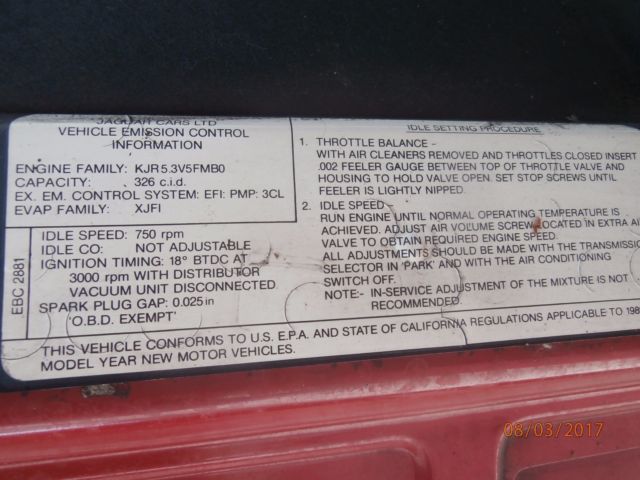 1989 Red Jaguar XJS Coupe