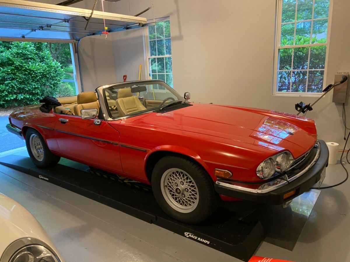 1989 Red Jaguar XJS Convertible
