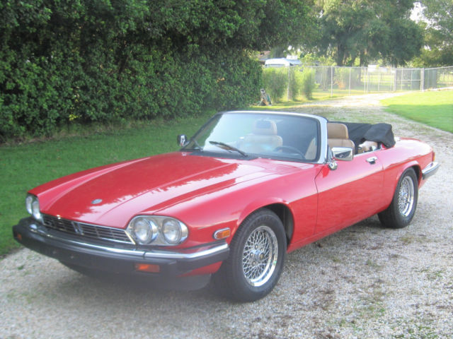 1989 Red Jaguar XJS Convertible