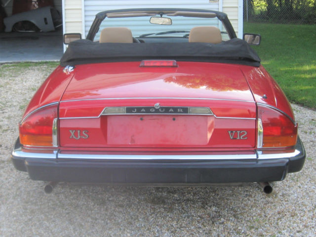 1989 Red Jaguar XJS Convertible