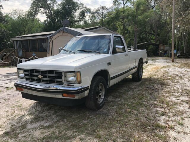 1989 White Chevrolet S-10 Standard Cab Pickup