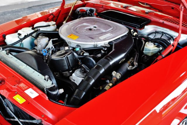 1989 Red Mercedes-Benz SL-Class Convertible