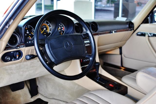 1989 Red Mercedes-Benz SL-Class Convertible