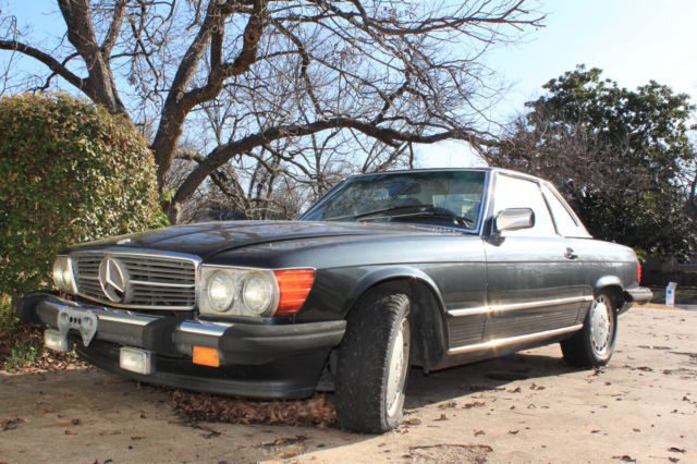 1989 Black Mercedes-Benz SL-Class Convertible
