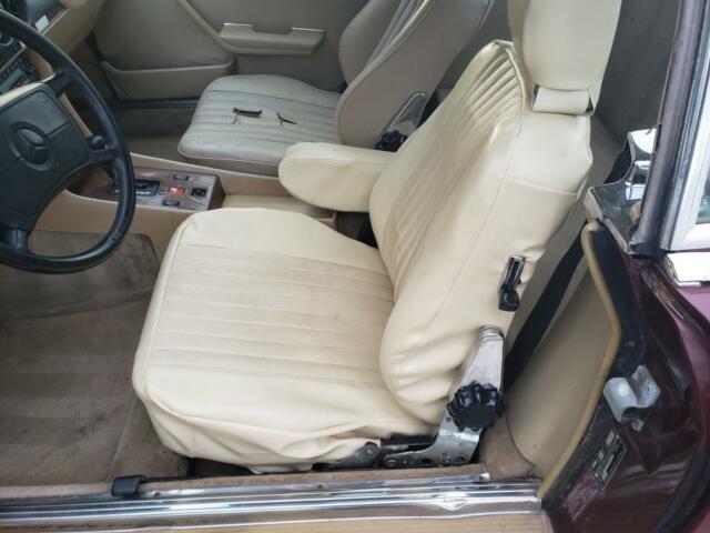 1989 Burgundy Mercedes-Benz SL-Class Convertible