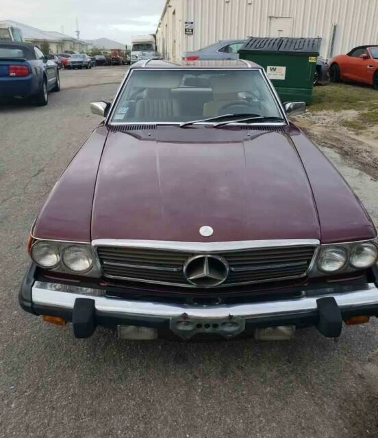 1989 Burgundy Mercedes-Benz SL-Class Convertible