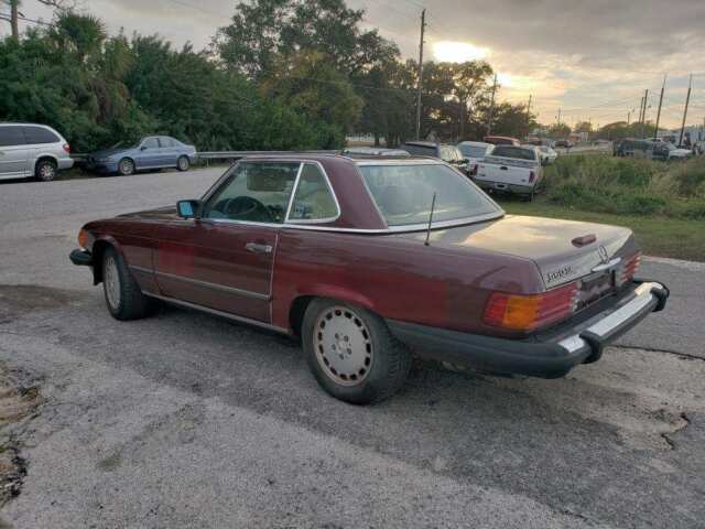 1989 Burgundy Mercedes-Benz SL-Class Convertible