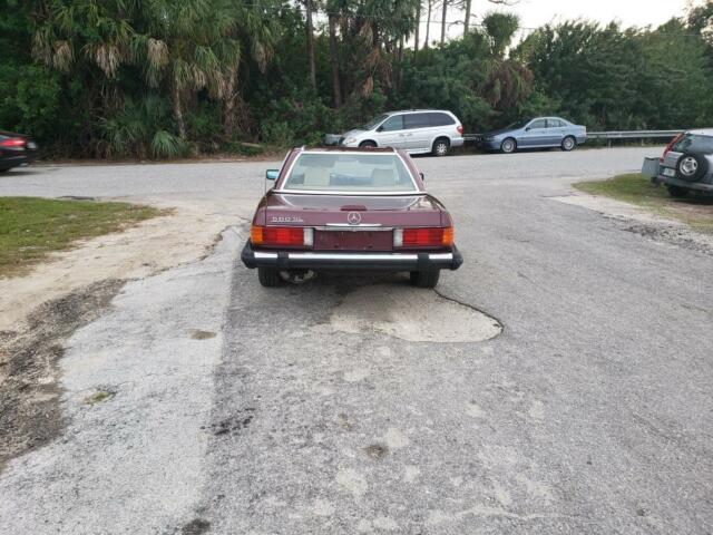 1989 Burgundy Mercedes-Benz SL-Class Convertible