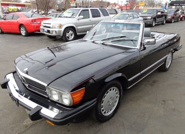 1989 German Black Mercedes-Benz SL-Class Convertible