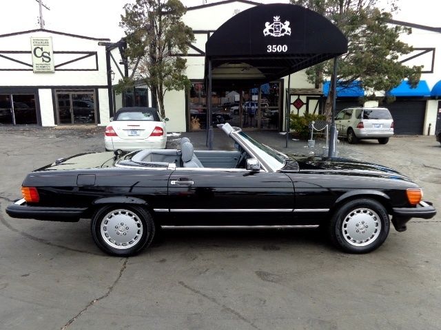 1989 Black Mercedes-Benz SL-Class Convertible