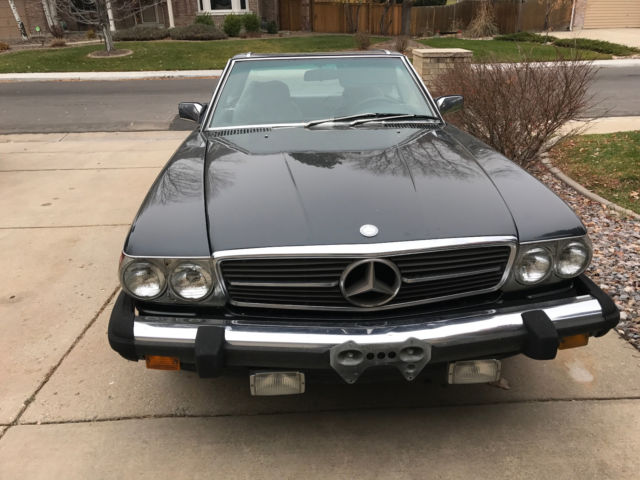 1989 Black Mercedes-Benz SL-Class Convertible
