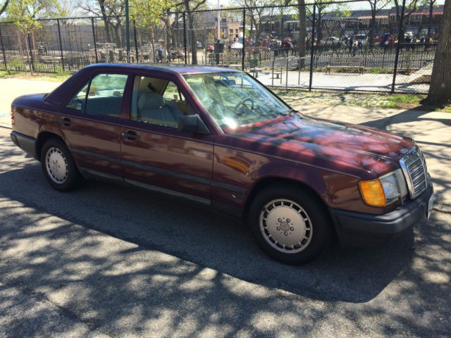 1989 Burgundy Mercedes-Benz 300-Series Sedan